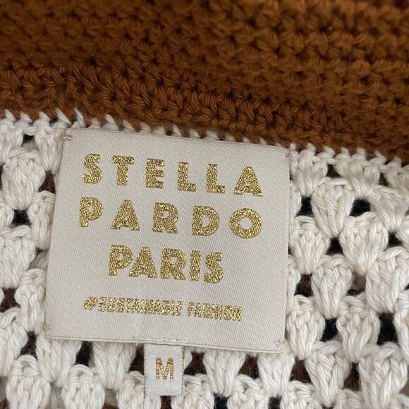 New Stella Pardo Paris Crochet Chevron Knit Skirt - Picture 2 of 10